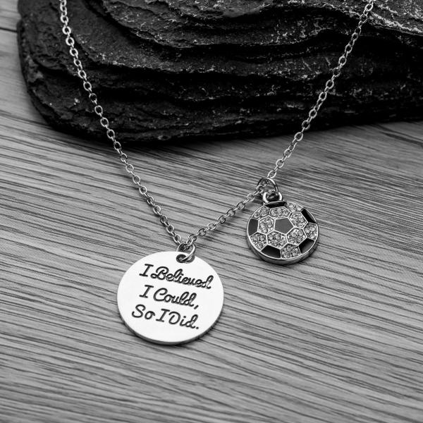 Girls Soccer I Believed I Could So I Did Necklace