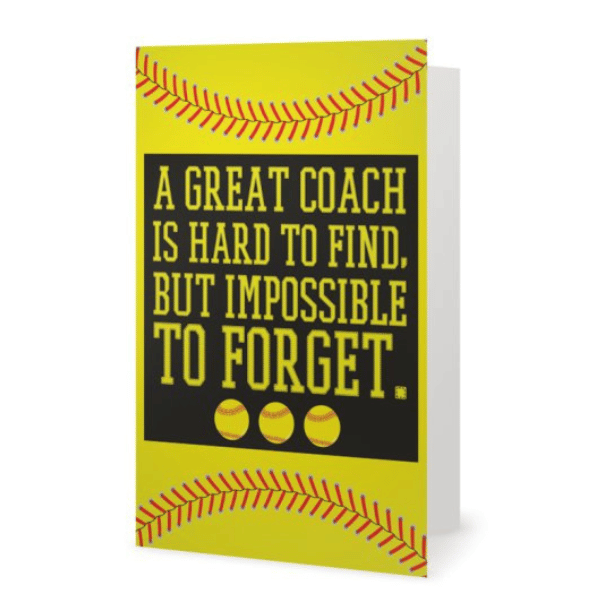 Softball Coach Card