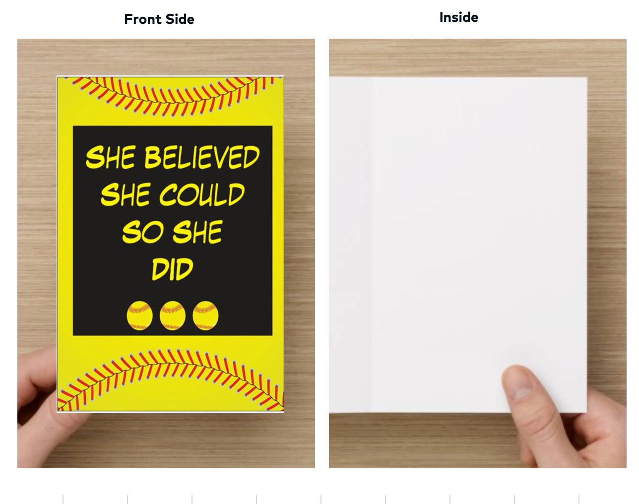 Softball Card- She Believed She Could So She Did