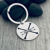 Personalized Engraved Baton Twirling Keychain