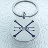 Personalized Engraved Baton Twirling Keychain