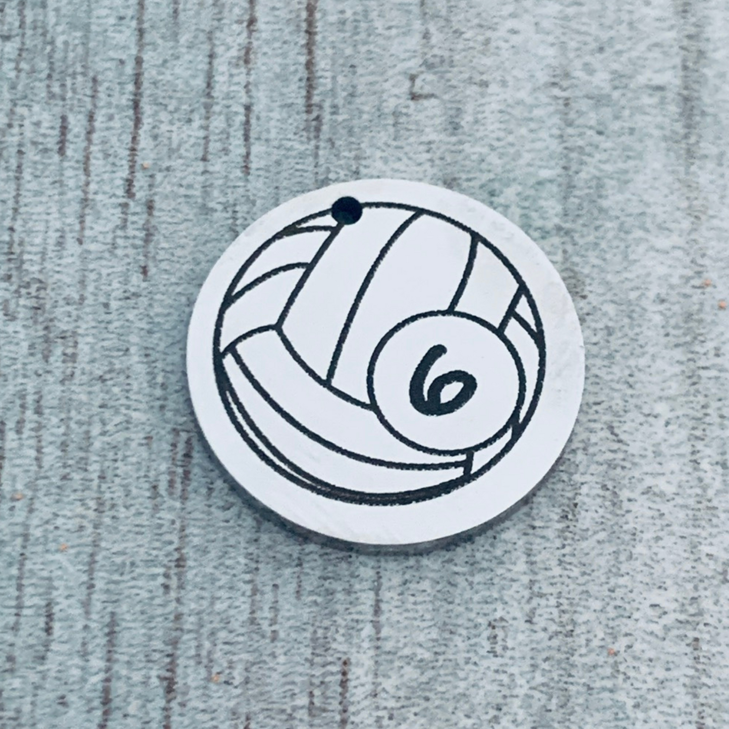 Volleyball Engraved Charm