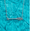 Lacrosse necklace for girls made of tarnish-free stainless steel with stick pendant