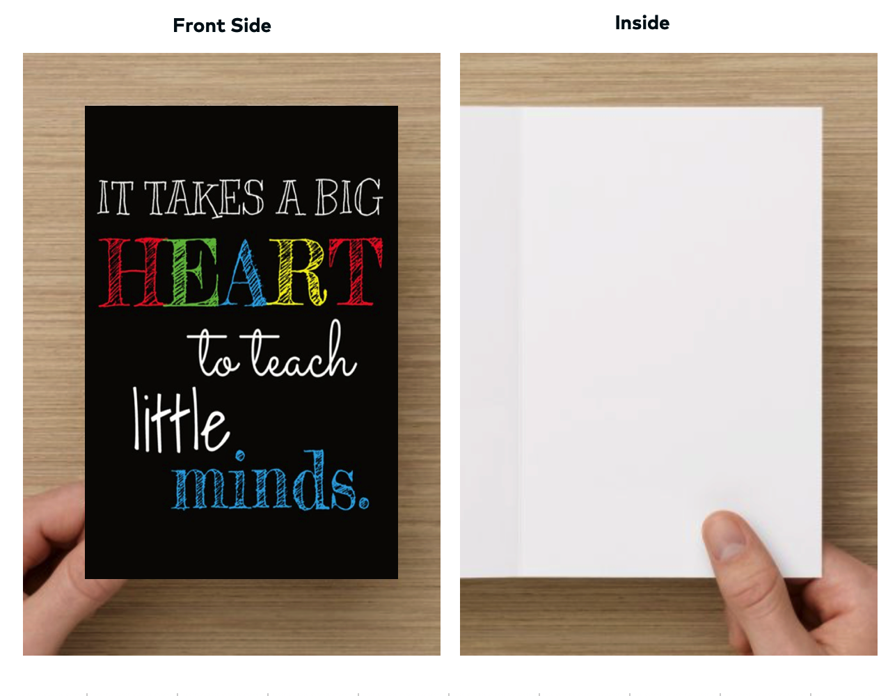 Teacher Big Heart Little Minds Keychain & Card Set