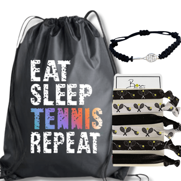 tennis gift set, tennis bag, hair ties