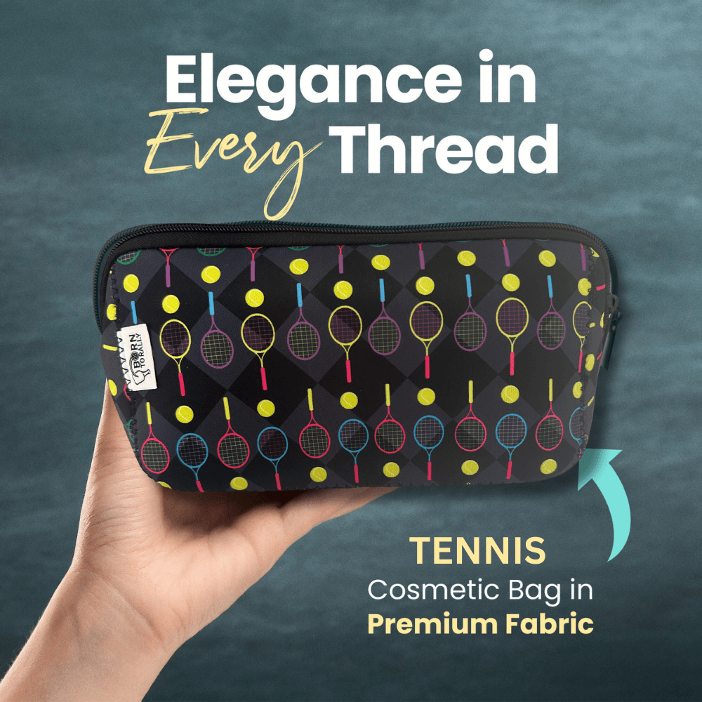 Tennis Racket Cosmetic Bag