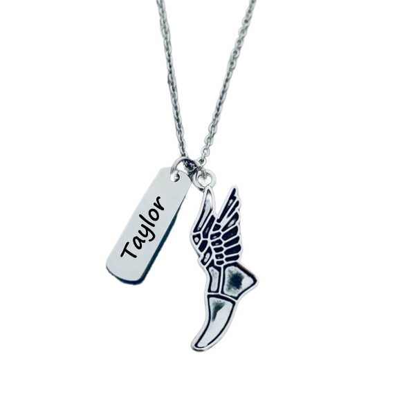 Track and Field Engraved Necklace