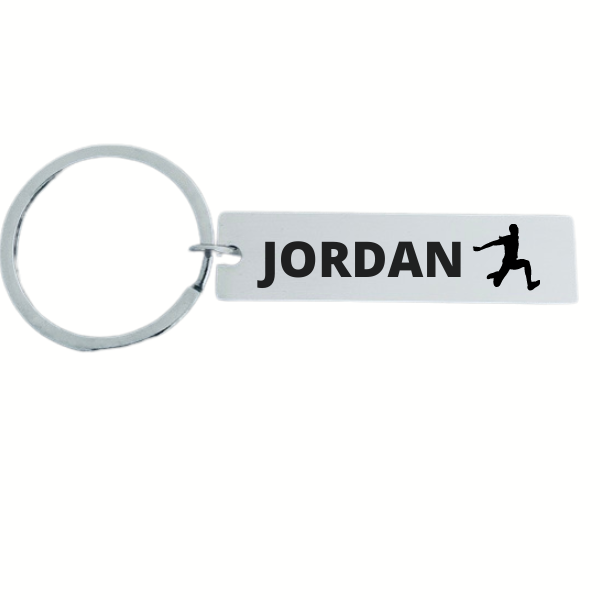 Personalized Track And Field Triple Jump Keychain