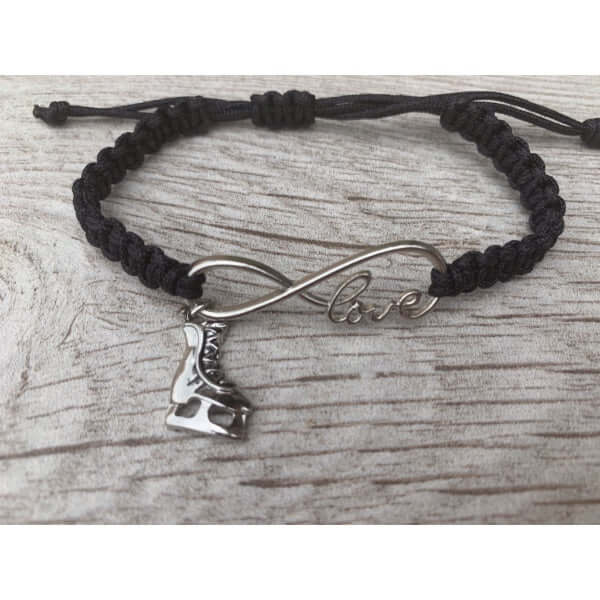 Skating Love Infinity Rope Bracelet - Pick Color & Charm