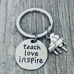 piano teacher keychain