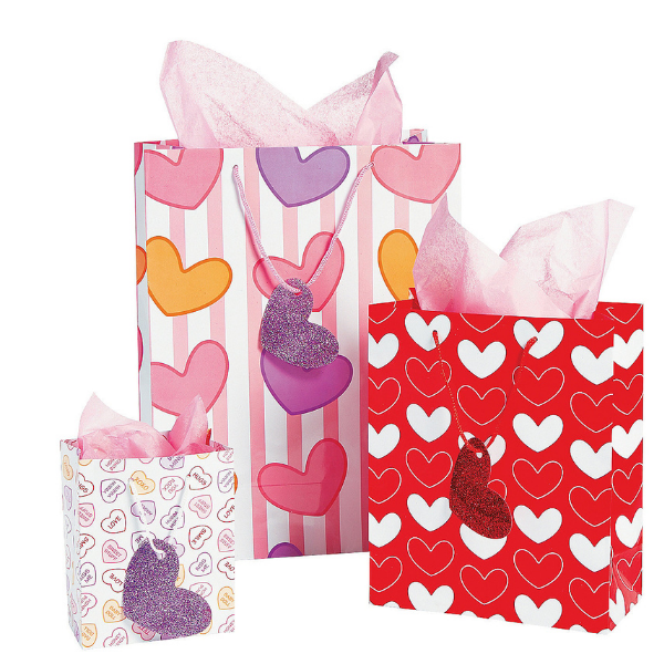 valentines gift bag Heart Gift Bag - 3 sizes