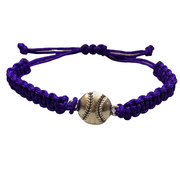 Baseball Rope Bracelet in Purple Color