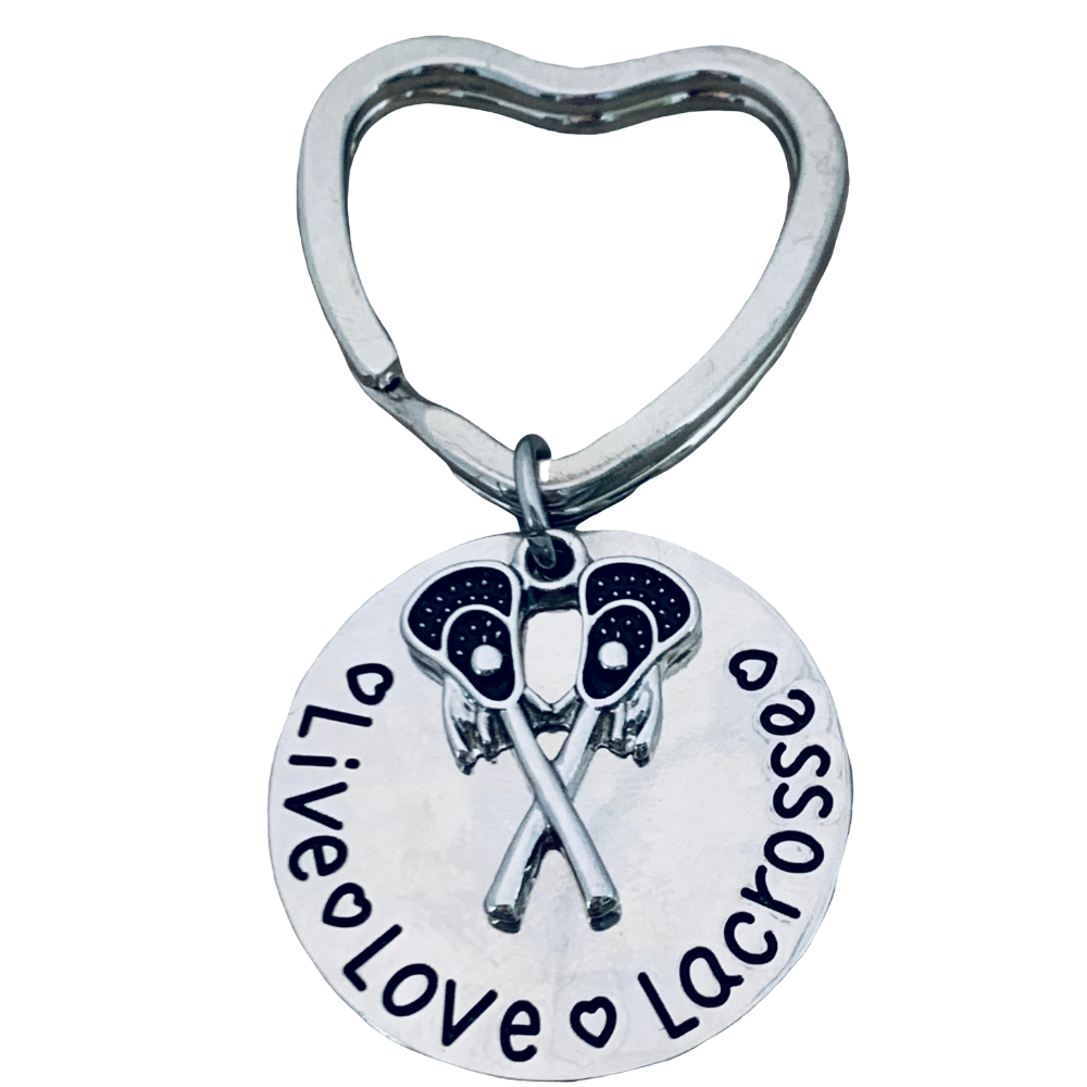 girls Lacrosse Keychain - Live Love Lacrosse