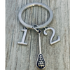 boys Personalized Lacrosse Zipper Pull Keychain
