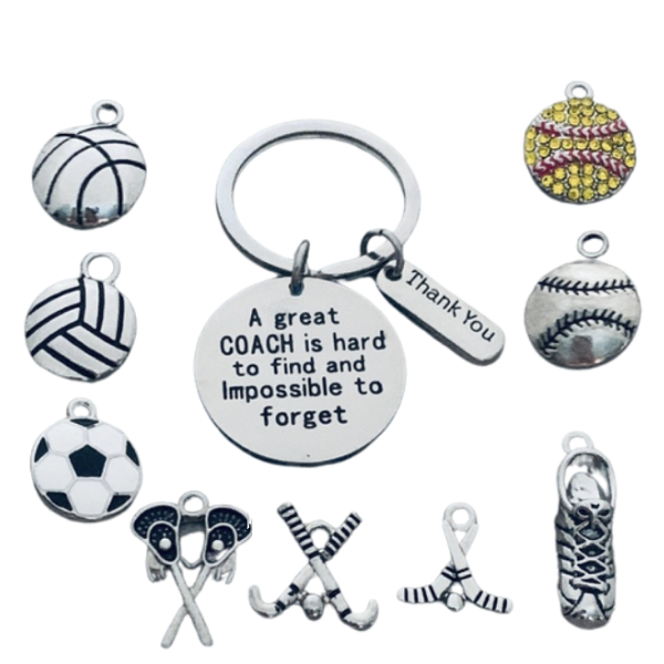 Coach Keychain - Great Coach is Hard to Find - Pick Sports Charms