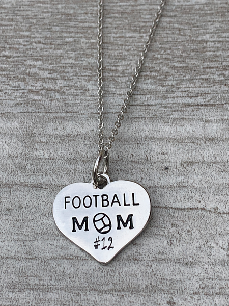 Personalized Engraved Football Mom Necklace