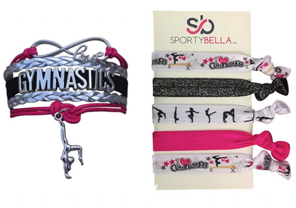 Gymnastics Bracelet and Hair Tie Gift Set
