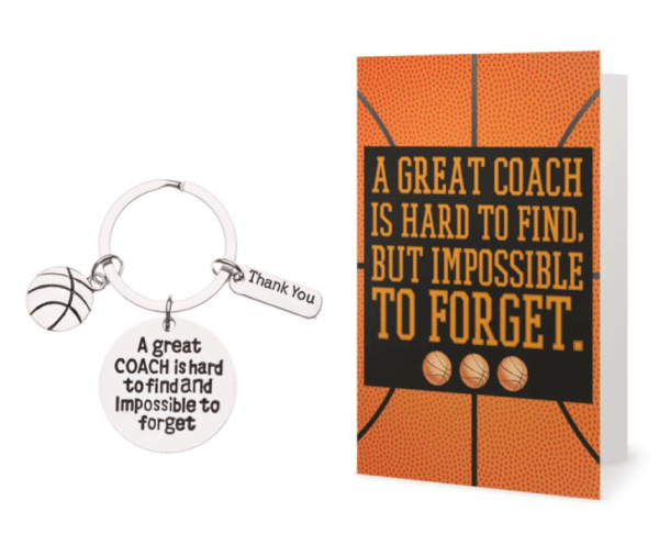 Basketball Coach Keychain & Card Bundle - Sportybella
