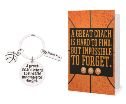 Basketball Coach Keychain & Card Bundle - Sportybella