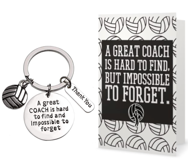 Volleyball Coach Keychain & Card Gift Set