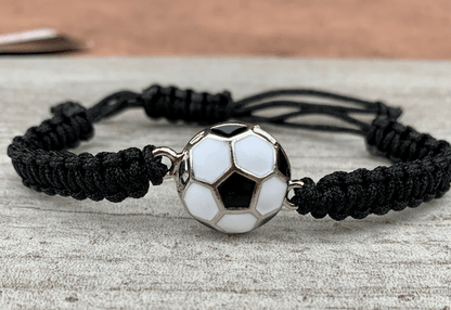 Black Soccer Bracelet by SportyBella