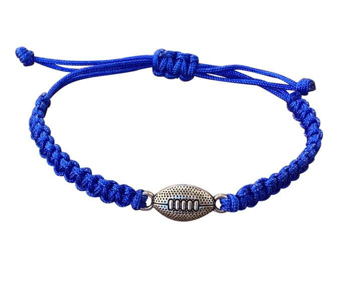 Football Rope Bracelet in Blue Color