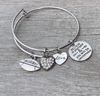 rugby charm bangle bracelet