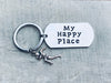 Football Keychain - My Happy Place Charm Keychain 