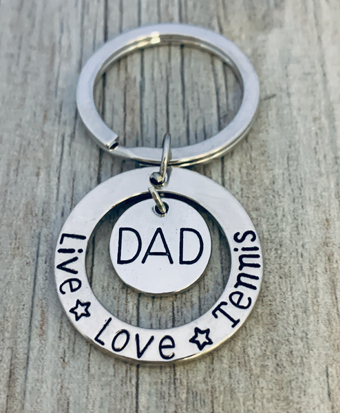 Tennis Dad Keychain - Live Love Tennis