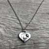Basketball Heart Hoop Necklace - Sportybella