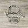Field Hockey She Believed She Could So She Keychain - Sportybella