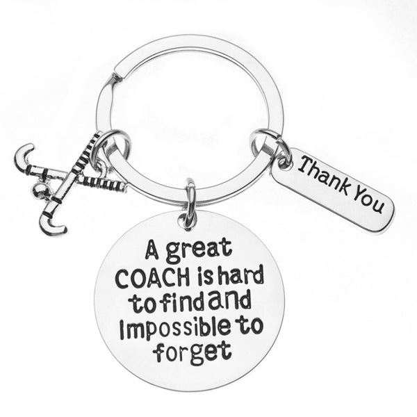 Field Hockey Great Coach is Hard to Find Keychain - Sportybella