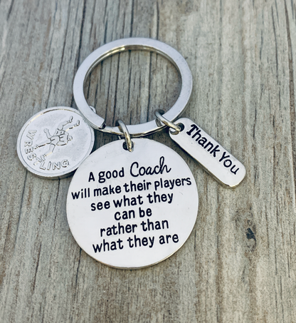 Wrestling Coach Keychain - See What You Can Be