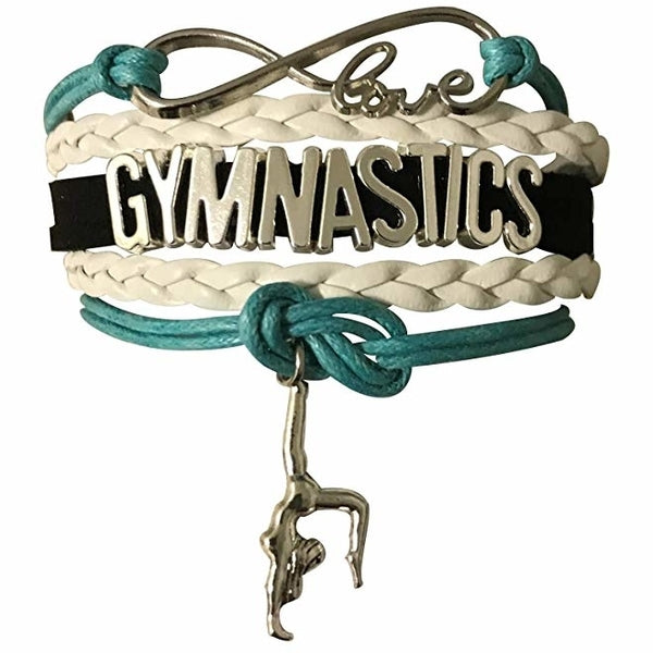 Girls Gymnastics Infinity Bracelet- 15 Colors - Sportybella