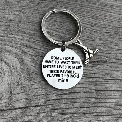 hockey mom keychain