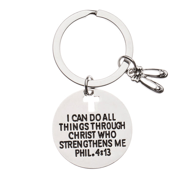 Dance Christian I Can Do All Things Through Christ Keychain - Sportybella
