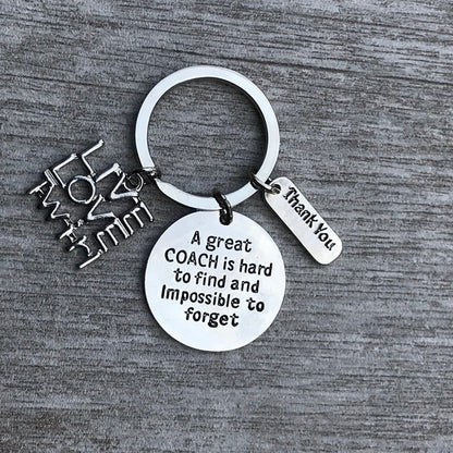 Twirling Great Coach is Hard to Find Keychain