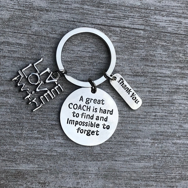Twirling Great Coach is Hard to Find Keychain