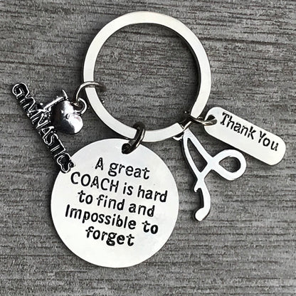 Personalized Gymnastics Great Coach is Hard to Find But Impossible to Forget Keychain