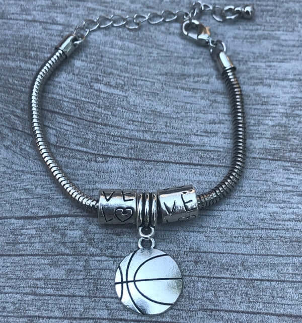 Basketball Charm Bracelet - Sportybella