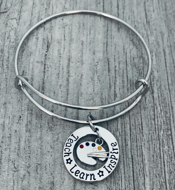 Art Teacher Bracelet- Teach, Learn, Inspire