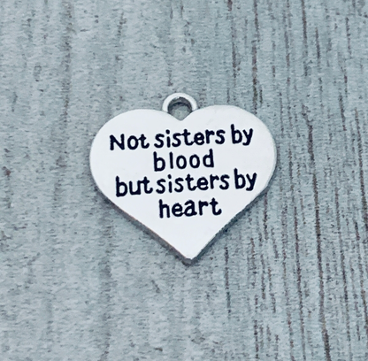 Sister By Blood But Sisters By Heart Charm