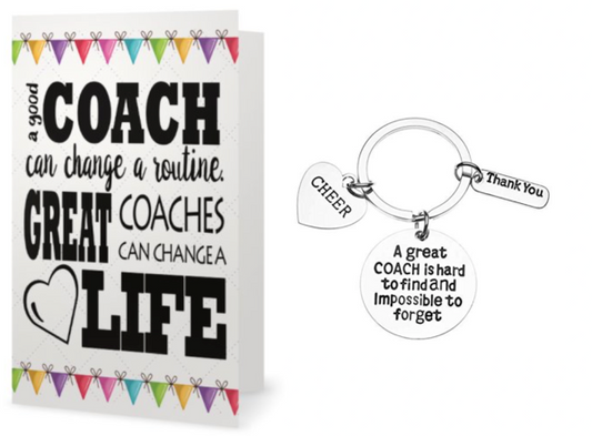 Cheer Coach Keychain & Card Gift Set - Sportybella