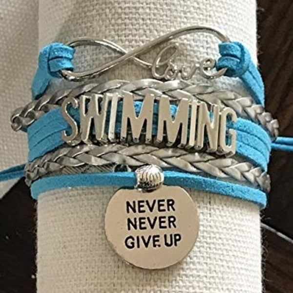 Girls Swim Charm Bracelet