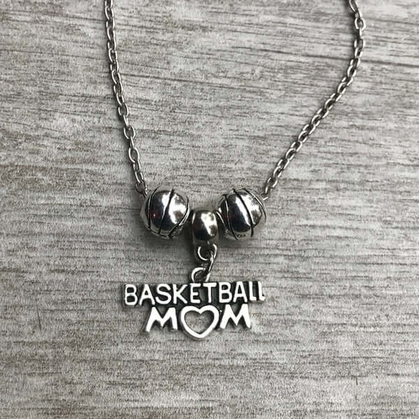 Basketball Mom Charm Necklace - Sportybella