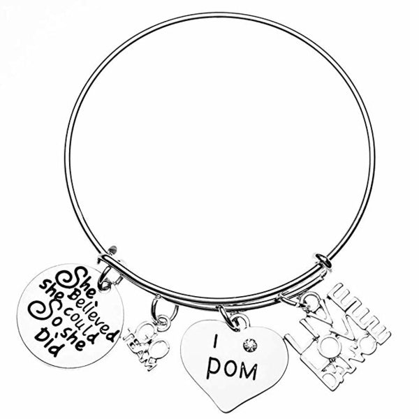 Pom Charm Bangle Bracelet