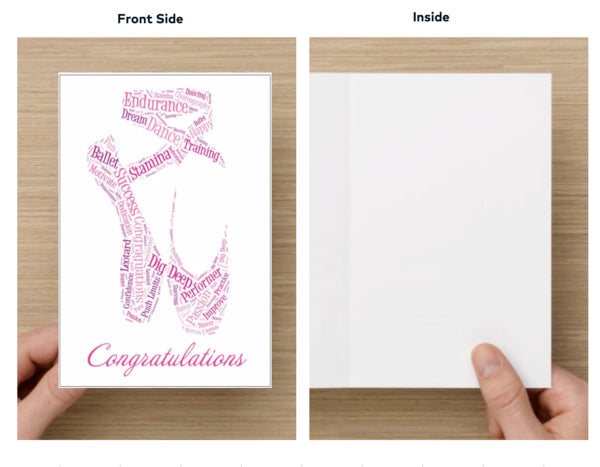 Dance Card - Congratulations - Sportybella