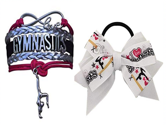 Gymnastics Bracelet and Bow Gift Set