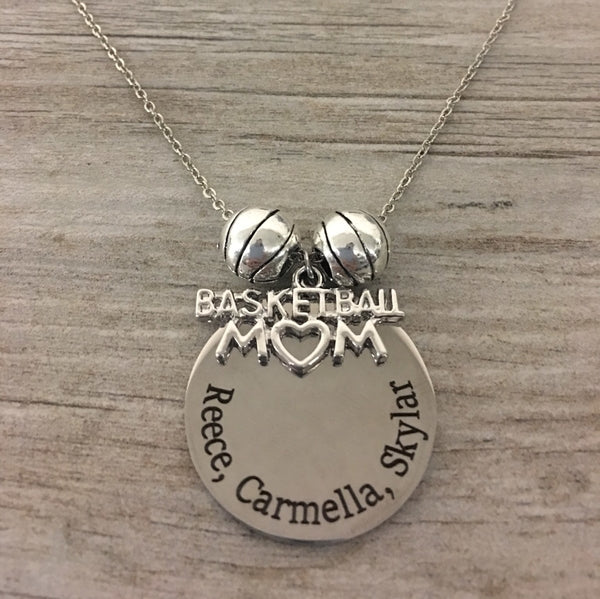 Fingerhut - Gold-Plated Sterling Silver Personalized Basketball Charm Name  Necklace