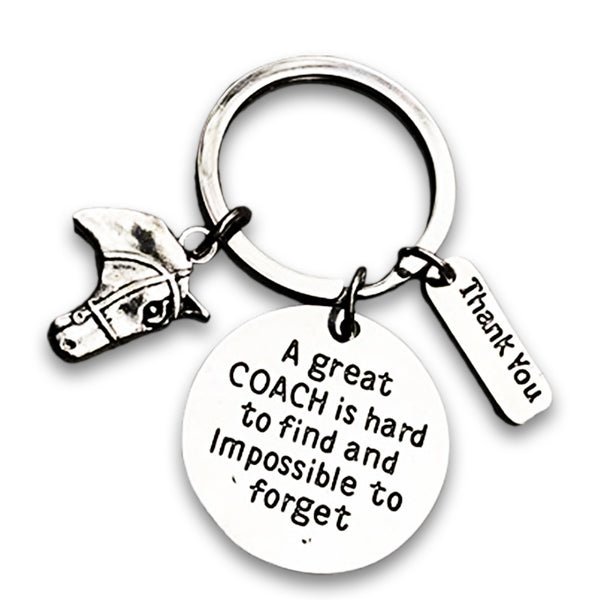 Equestrian Great Coach is Hard to Find But Impossible to Forget Keychain